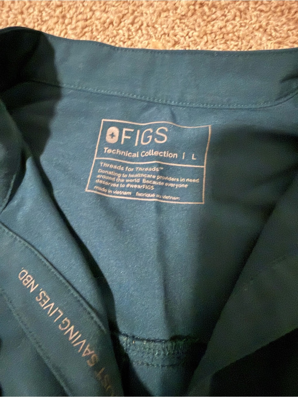 Figs Technical Collection Scrub Set Caribbean Blue Zamora Joggers, Rafaela Top - Picture 7 of 7